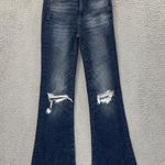 American Eagle Highest Rise Flare Jeans Distressed Boho Festival Women 00 x 30 Photo 0