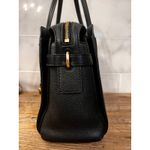 Michael Kors  Mercer Black Pebbled Leather Belted Satchel Handbag Crossbody Lux Photo 5