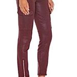 7 For All Mankind New  Coated Cargo Ankle Zip Skinny Pants Merlot Photo 1