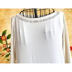 J Jill Dress XS Extra Small Cream Work Casual Church Open Cut Neck Hemline Size undefined Photo 2