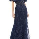 Mac Duggal Navy Embellished Evening Gown Photo 0