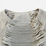 Aura Small sm Gray pleated bodycon mini short sleeve party dress Photo 1