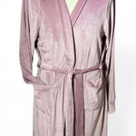 Juicy Couture Y2K Juicy‎ Couture Velvet Pink Velour Rhinestone Logo Robe Loungewear coquette Photo 0