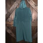 VTG Fleet Street Women's Sz 8 Green Gold Jacket Long Trench Coat Hooded Lined Photo 1