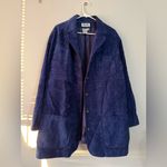 Spiegel VTG Elements Corduroy Jacket Button Down Suede Navy Blue Hippie Boho Size 2X Photo 2