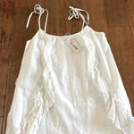 Simplee Apparel NWT - Simplee White Textured Ruffle Spaghetti Strap Mini Dress Photo 4