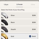 Oura Ring Size 9 Gold Photo 1