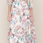 Yumi Kim  Full of Love Blush‎ Floral Print 3/4 Sleeve Woodstock Maxi Dress S NEW Photo 0