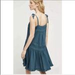 Anthropologie Anthro 100% viscose tie shoulder boho tassel tiered empire waist mini dress Photo 1