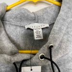 Topshop Womens Size 12 Gray Fleece Cropped Hoodie Drawstring Hem Cozy Loungewear Photo 1