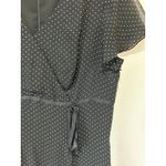 Maggy London silk dress size 10 black polka dots slip lined goth fairycore1920s Photo 1