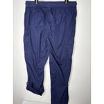 Woman Within  Womens Plus Size 18W Cargo Pants Convertible Hem Blue Embroidered Photo 7