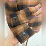 BB Dakota Plaid Jacket Boxy Shacket by Steve Madden Brown Pockets Women’s Size S Photo 4