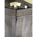 Vince  Womens Size 6 Pants Plaid Crop Tapered Leg Navy Blue Black Flat Front Zip Photo 4