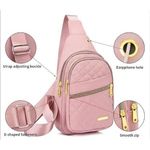 Contemporary Multiple Compartment Sling Bag Handbag Crossbody Ivory Audio Port White Photo 2