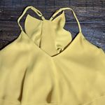 Amanda Uprichard Mustard Yellow Ruffle Cami Top Sleeveless Medium M Coquette NWT Photo 1