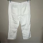 NYDJ  White Linen Viscose Wide-Leg Crop Capri Pants Photo 6
