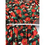 Floral Midi Dress Louna Colorful Garden Girl Fairy Romantic Modest Small Stretch Red Photo 8