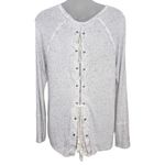 Knox Rose  White Speckled Long Sleeve Tee Size Medium Photo 1