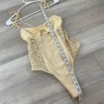 Urban Outfitters Bodysuit bow front lace womens Cream (small) party going out Photo 5