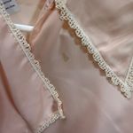 Christian Dior Vintage  Pink Satin Pearl Button‎ Lace Collar Gown Stain Photo 6