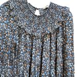 Boden Ditsy Floral Smocked Yoke Blue Mini Dress size 4L Photo 3