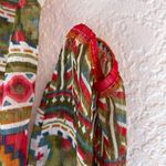 Lucky Brand  women 3/4 sleeves aztec print sheer top XS Photo 3