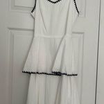 Hallelu White and Black Sleeveless Maxi Ruffle Sundress Photo 0