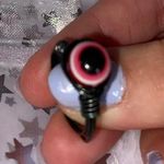 Beaded Wire Ring Black Photo 1