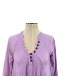 Natalie Martin Fiore Dress Long Sleeve Cotton Gauze Lilac Purple Size XS Photo 3