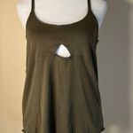 Chaser Army Green Front Cut Out Cami Tank Top Medium Photo 2