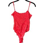ZARA NWT  Star satin Effect Lace Up Bodysuit Size small Red & White‎ C3 Photo 1