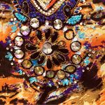 Lucky & Coco Stunning Beaded Swim Coverup Tunic Large Orange Photo 2