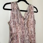 T Tahari  Sleeveless Midi Dress Snake Leopard Animal Print Pink Tan Brown Size S Photo 2