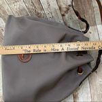 Dooney & Bourke Gray Nylon Drawstring Bucket Shoulder Bag Photo 8