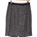 J.Crew Women's  B7171 Black Silver White Gray Metallic Tweed Pencil Skirt Size 6 Photo 0