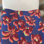 Athleta  Conscious Crop Tank Top Cropped Blue Floral S Athletic Gym Photo 3