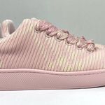 Burberry Knit Low Top Sneakers Cameo Pink Check Size 36.5 6.5 US NEW Photo 8