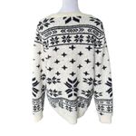 Barefoot Dreams - NWT Cozychic Seaside Crew Neck Sweater Cream Fair Isle Sz M Photo 3