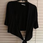 Agnes & Dora Black Tie-Front Top Photo 0