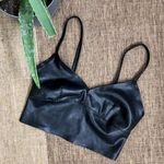 ZARA Leather Sweetheart Crop Top Photo 0