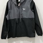 PINK - Victoria's Secret Victoria's Secret PINK Hoodie Windbreaker Charcoal Gray Black Jacket Size XS Photo 4