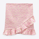ZARA  Pink Floral Print Mini Skirt NWT XS Photo 0