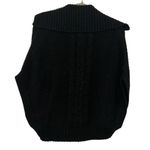 Vertigo Paris Vintage Black Vertigo Open Sleeved Pancho Sweater Button Detail Women’s Small! Photo 1