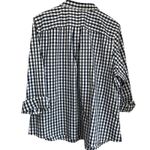 L.L.Bean Wrinkle Free Oxford Shirt 2X Plus Navy Plaid Long Sleeve Cotton Blue Size XXL Photo 2