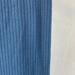 Wishlist Steel Blue Ribbed Knit Capri Wide Leg Pants S Photo 2