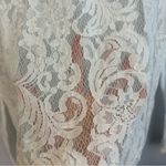 CAbi Ivory White Sophia Lace Back Long Sleeve Top/Sweater Size Medium Photo 6
