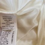 ZARA Collection Ecru 100% Linen Open Lace Back Dress Elastic Waist, Tie Back - S Photo 9