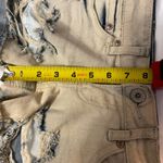 ZC0 Thrashed Bleach Destroy Roll Jean Shorts 0 Grunge Festival Y2K Punk Rocker Blue Photo 3