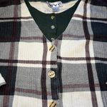 VTG 90s NYC Collection Layered Plaid Button Up Top Womens L Cabincore Shirt Fall Size L Photo 3